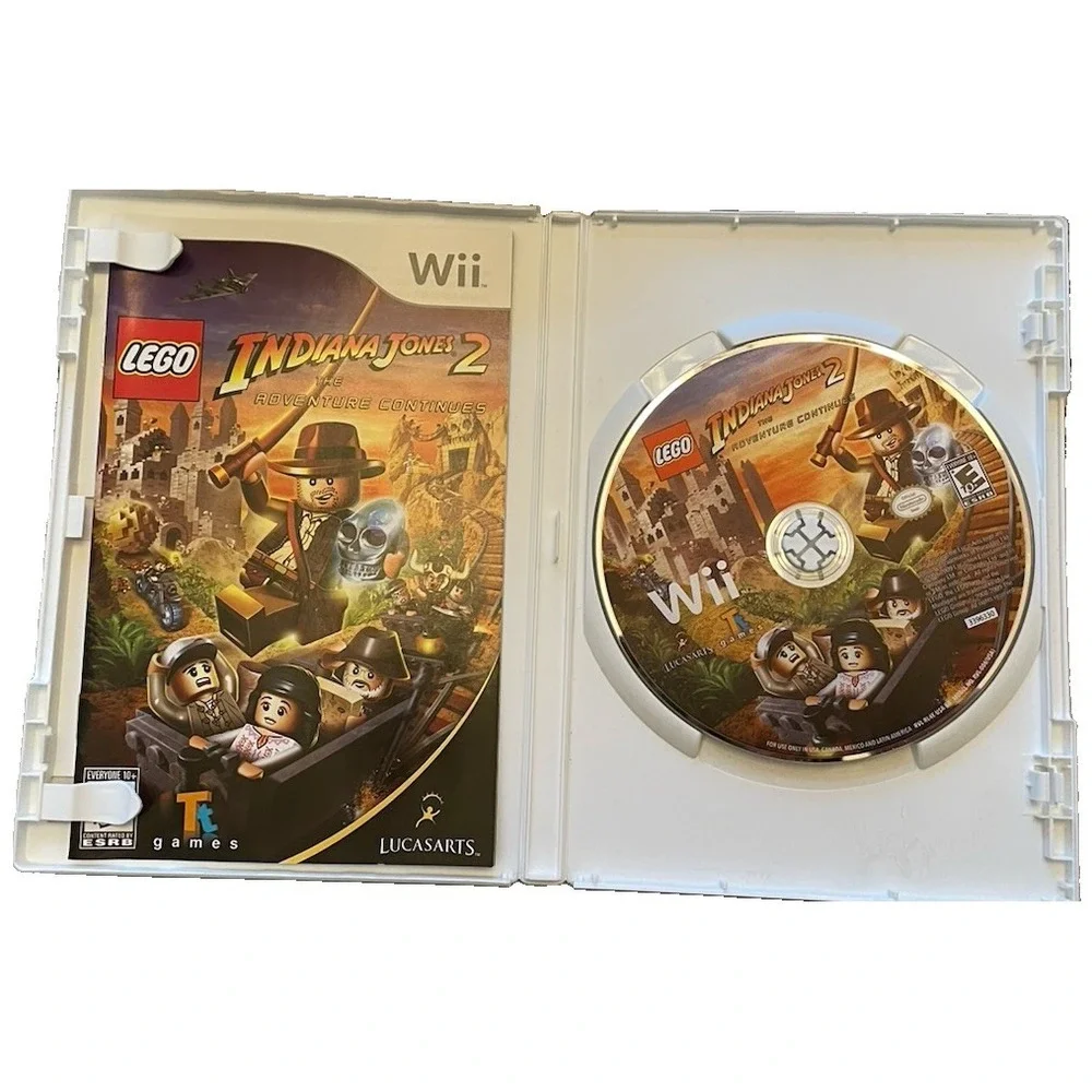 Wii Game Bundle Lot Of 2 Ratman Raving Rabbids TV Party & Lego Indiana Jones 2